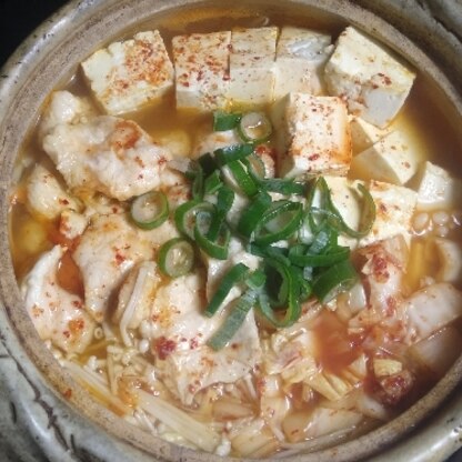 こんにちは〜寒い夜もキムチ鍋でポカポカになりました(*^^*)レシピありがとうございます。
